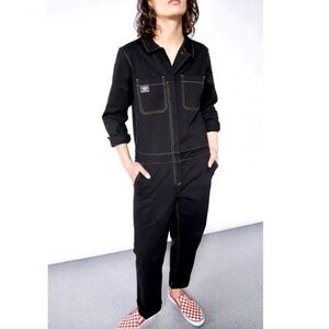 WILDFANG WORKWEAR The Essential Long Sleeve Coverall in Black - L